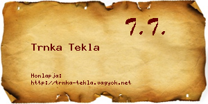 Trnka Tekla névjegykártya